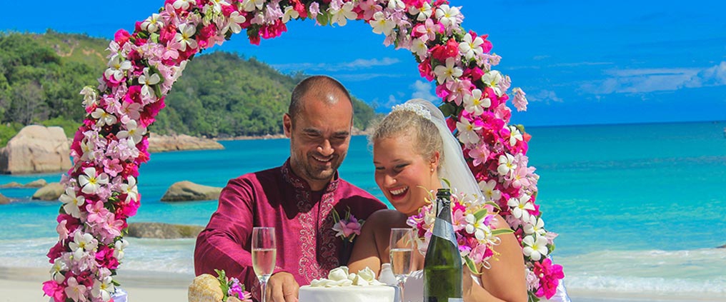 wedding in Seychelles, Anse Lazio beach