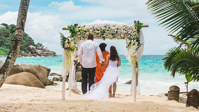 Example image wedding ceremony on Mahe Island